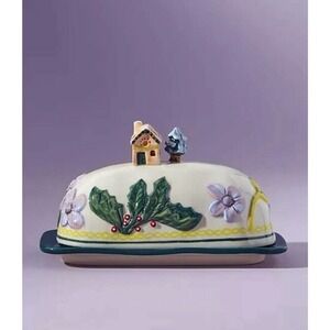 Anthropologie Nathalie Lete Cottage Butter Dish - NEW